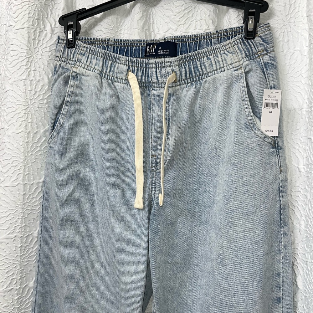 GAP High Rise Wide Leg Pull on Jeans - Picture 5 of 10